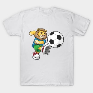 Lion as Soccer player with Soccer ball T-Shirt